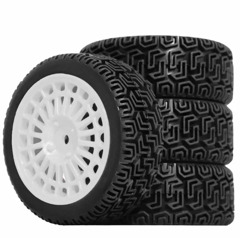 4PCS RC Model car 1/10 flat running road racing tire TT01 strong grip and wear-resistant 68MM nylon hub