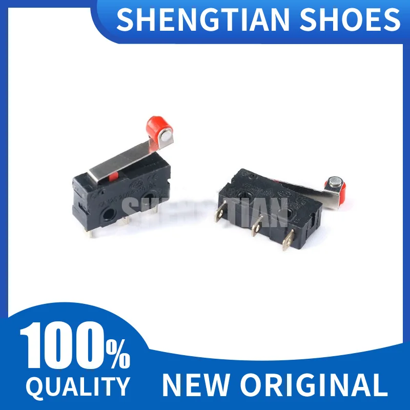 10 Pieces/Set 5A 125 250V SPDT 1NO 1NC Momentary Hinge Roller Lever Tact Micro Switches 3 Pins KW11-N KW12 Mouse Reset Button