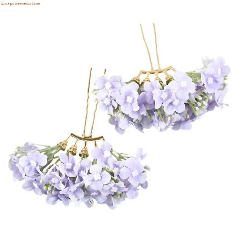 F92D Aesthetic Baby's Breath Hairpin Lightweight Comfortable Wear For Professional Setting And Parties