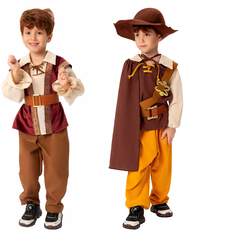 هالوين جديد القرون الوسطى RetroBoy زي فتاة فستان تأثيري حلي الأطفال فستان طويل رياض الأطفال مرحلة الأداء كوستوم #2