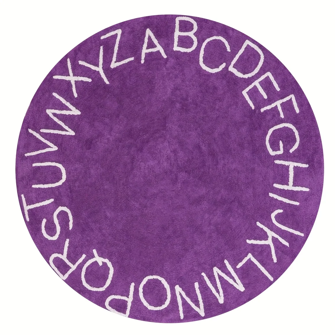 Educational Alphabet Letter Round  Carpet Halloween Living Room Bedroom Home Decor Non Slip Floor Mat Area Rug Learning