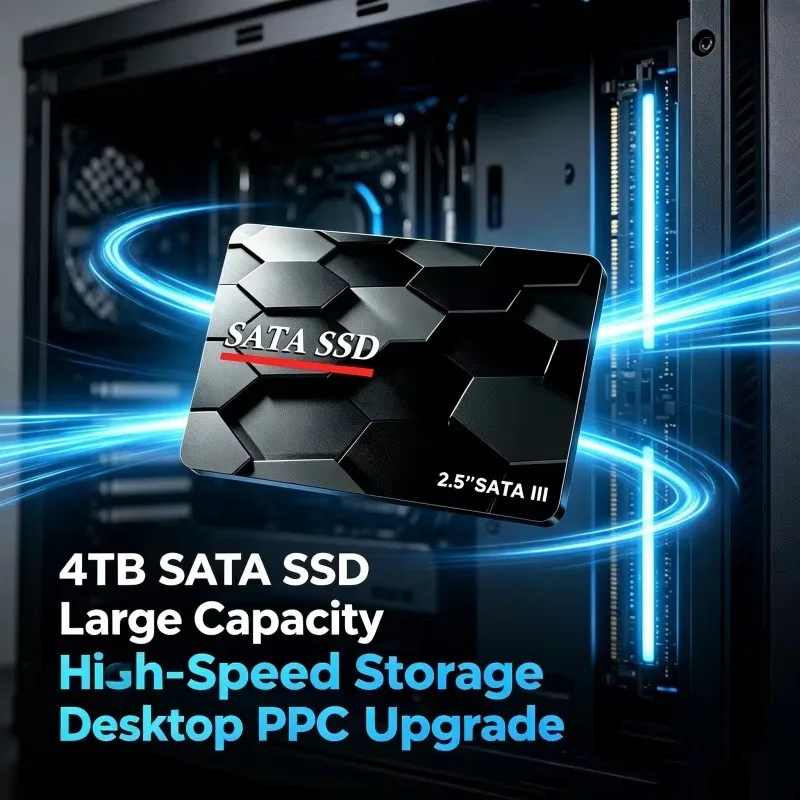 2.5 Inch Internal Hard Disk SATA3 SSD 500GB 1TB 2TB 4TB High Speed Solid State Drive For Laptop Desktop Computer Storage Upgrade