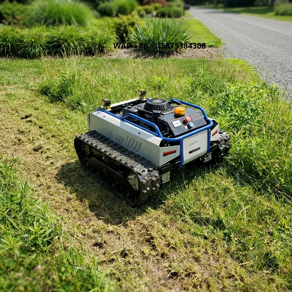 Yeoman YM550T Industrial DIY 4-Stroke Single Cylinder 24V 20Ah Hybrid Remote Controlled 985ft Anti-Slip Crawler Lawn Mower