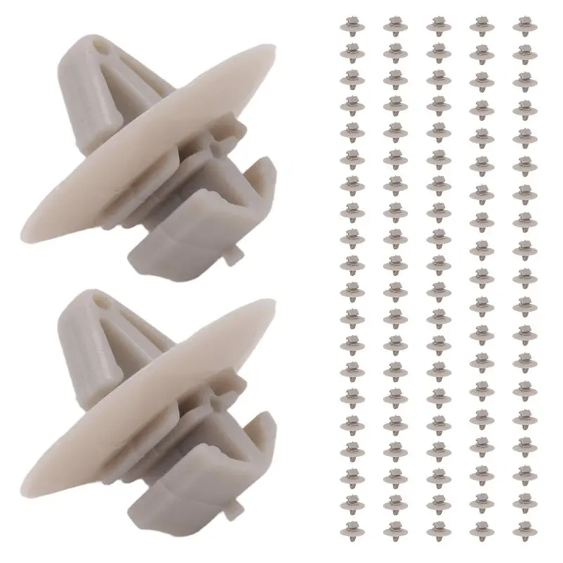 AED8-100Pcs Clips For Renault Kangoo Trafic Nissan Primastar Opel Vivaro Traffic Side Moulding Lower Protection Door Trim