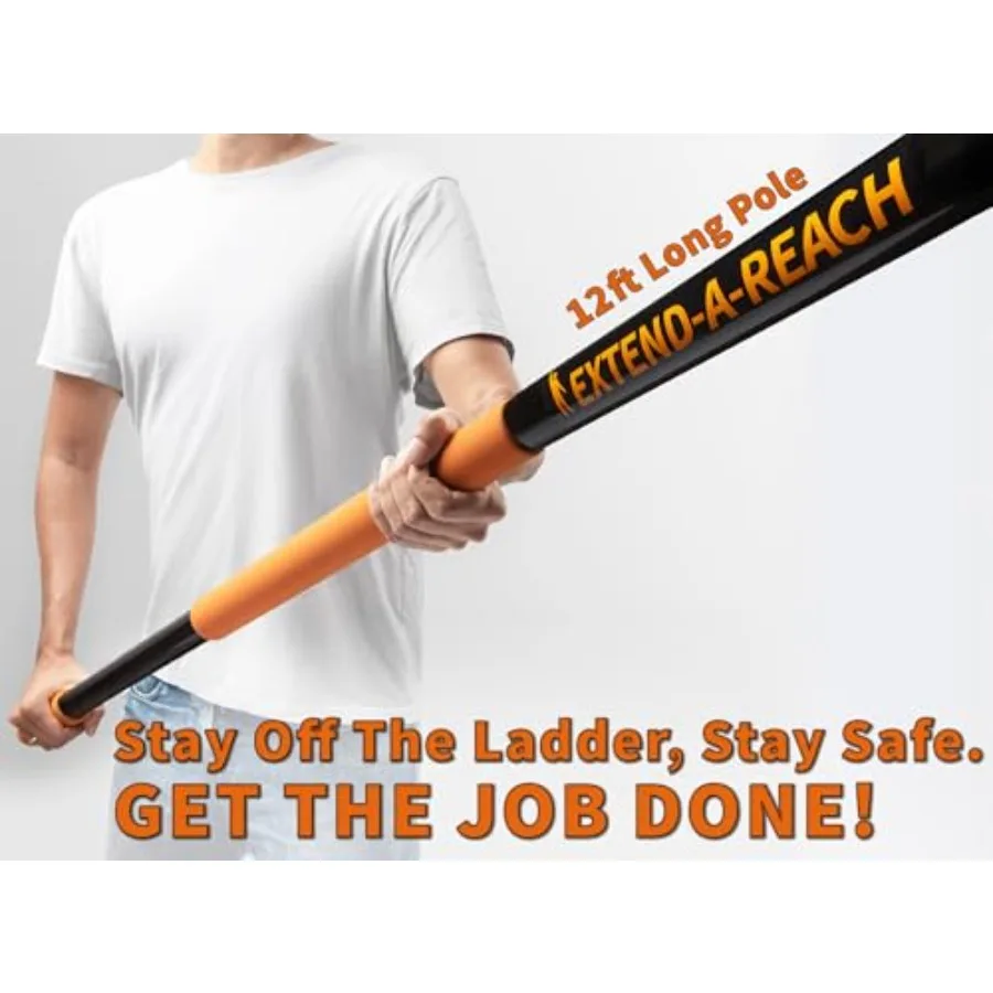 4- Telescoping Roof Rake 20 Reach// Collapsible Roof Rake for Leaves and Pine with Extension Pole// Roof Cleaning Tool for Gard