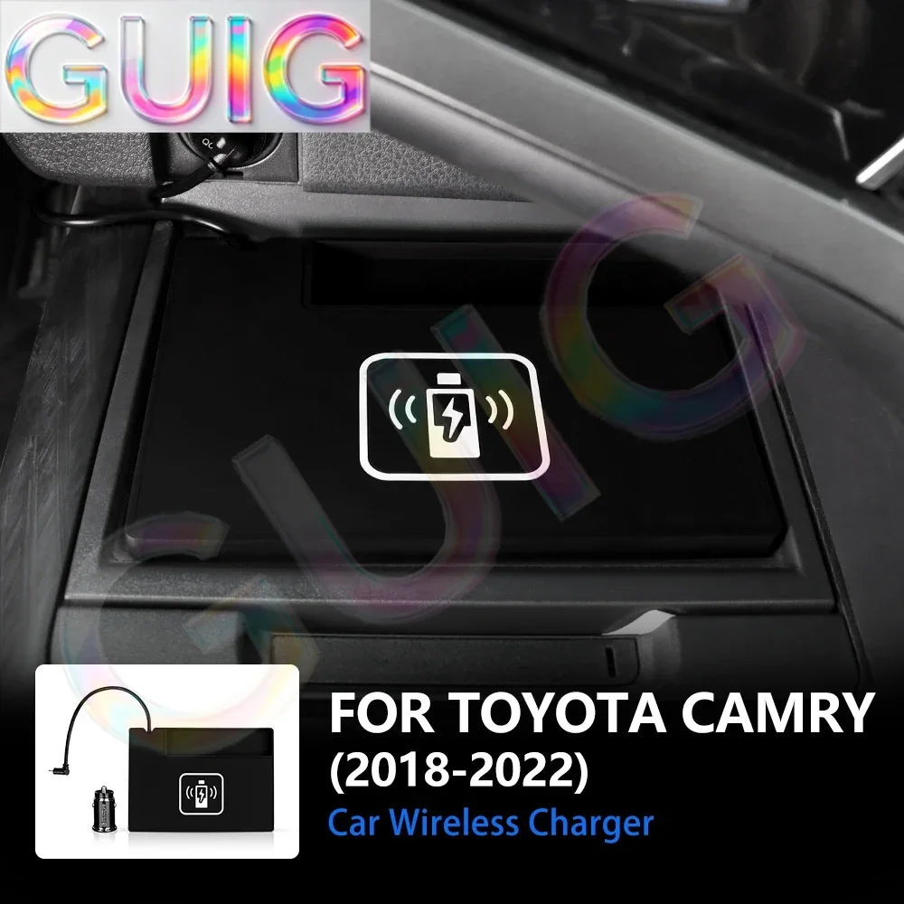For Toyota Camry 70 XV70 2018 2019 2020 2021 2022 Car Wireless Charger Mobile Phone Fast Charging Holder 15W Charger Board