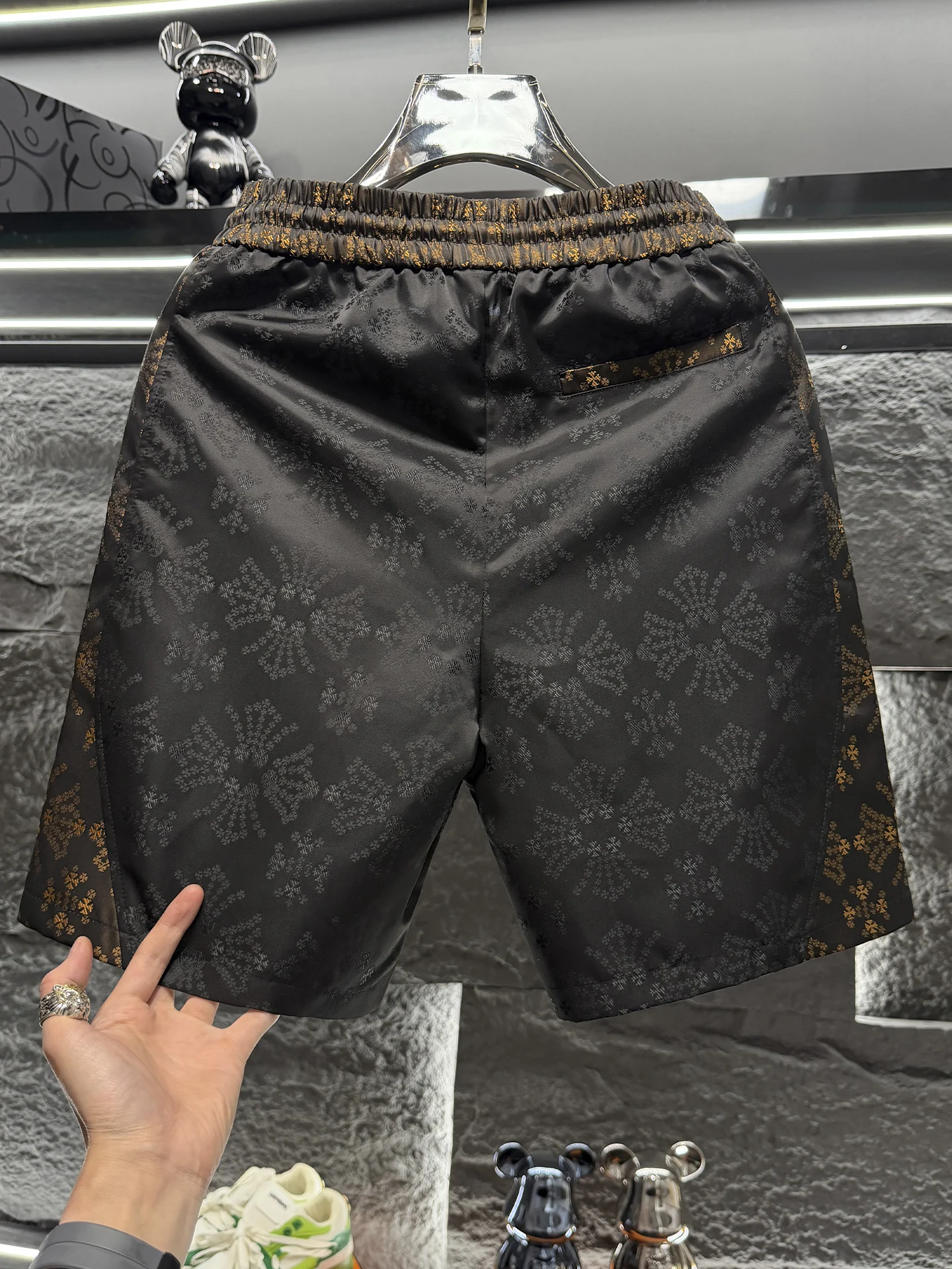 Casual Print Men's Shorts Quick Dry mid Waist Low Profile Summer New Fashion Urban Style Polyester Fiber Straight Leg Fit