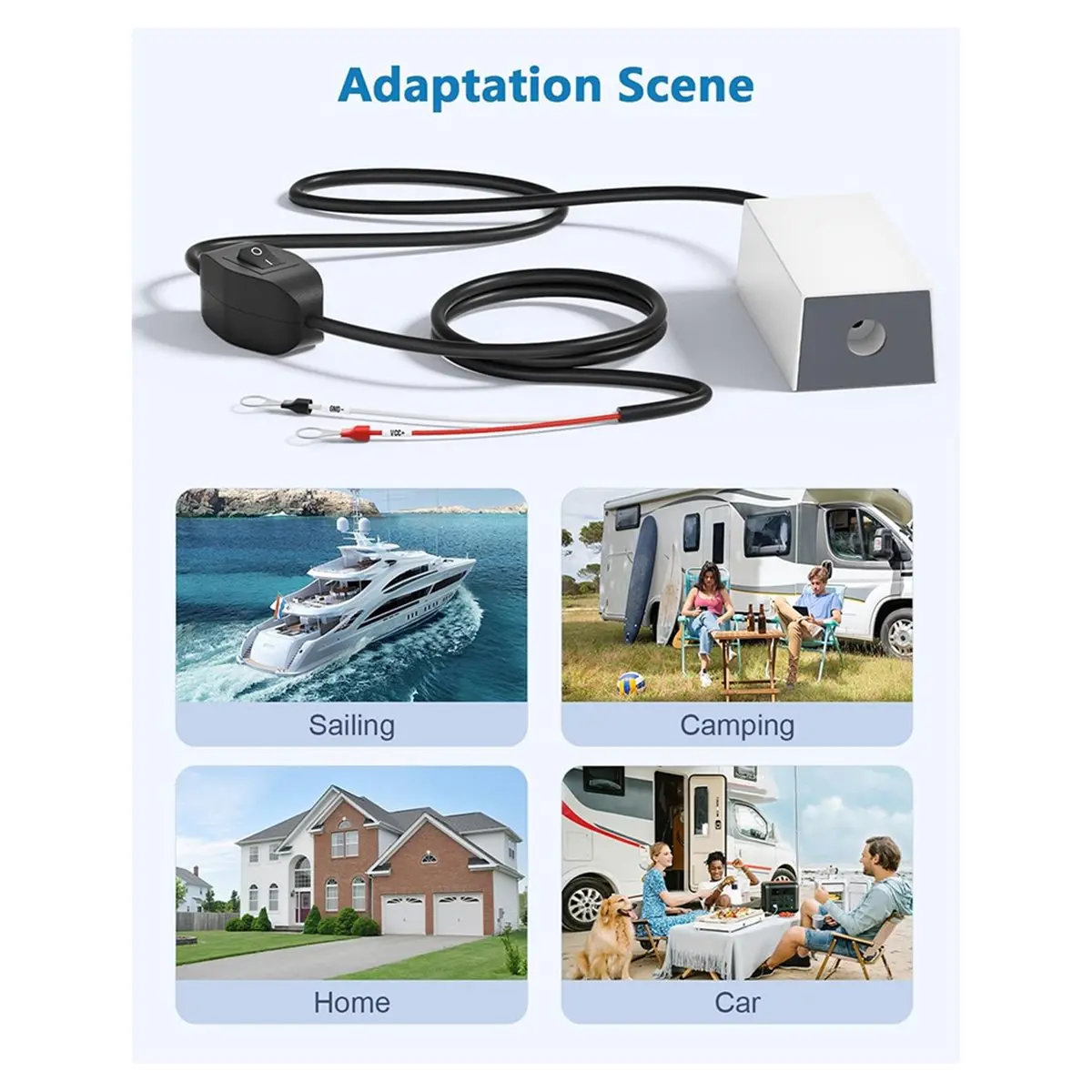 For Battery Adapter with Switch 12V-36V to 36V-1.67A Step Up Converter for Truck,RV,Camping