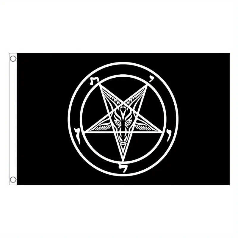 Vibrant & Durable Satan Flag 3x5ft - Fade-Resistant Polyester with Brass Grommets, Double-Stitched Canvas Header