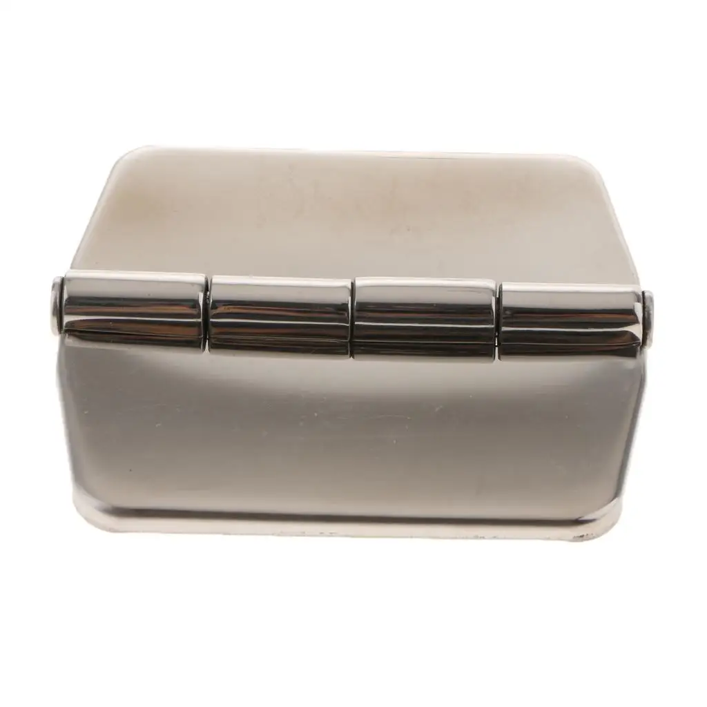 

Marine Stainless Steel Boat Hatch Hinge with Cover Short Side Strap Hinge Heavy Duty for Deck Cabin Locker Hatch