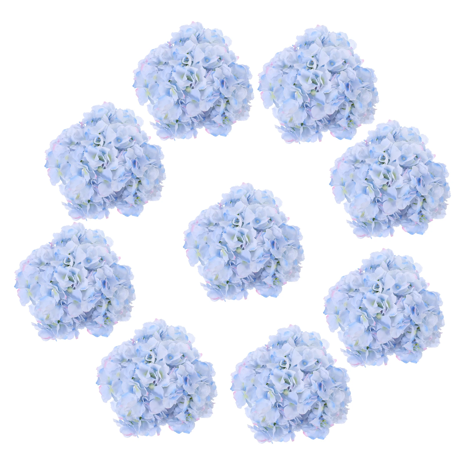 

18 pcs Hydrangea Head Silk Cloth Flower Artificial Hydrangea Flower Faux Bouquet Home Office Wedding Decor Fake Flowers