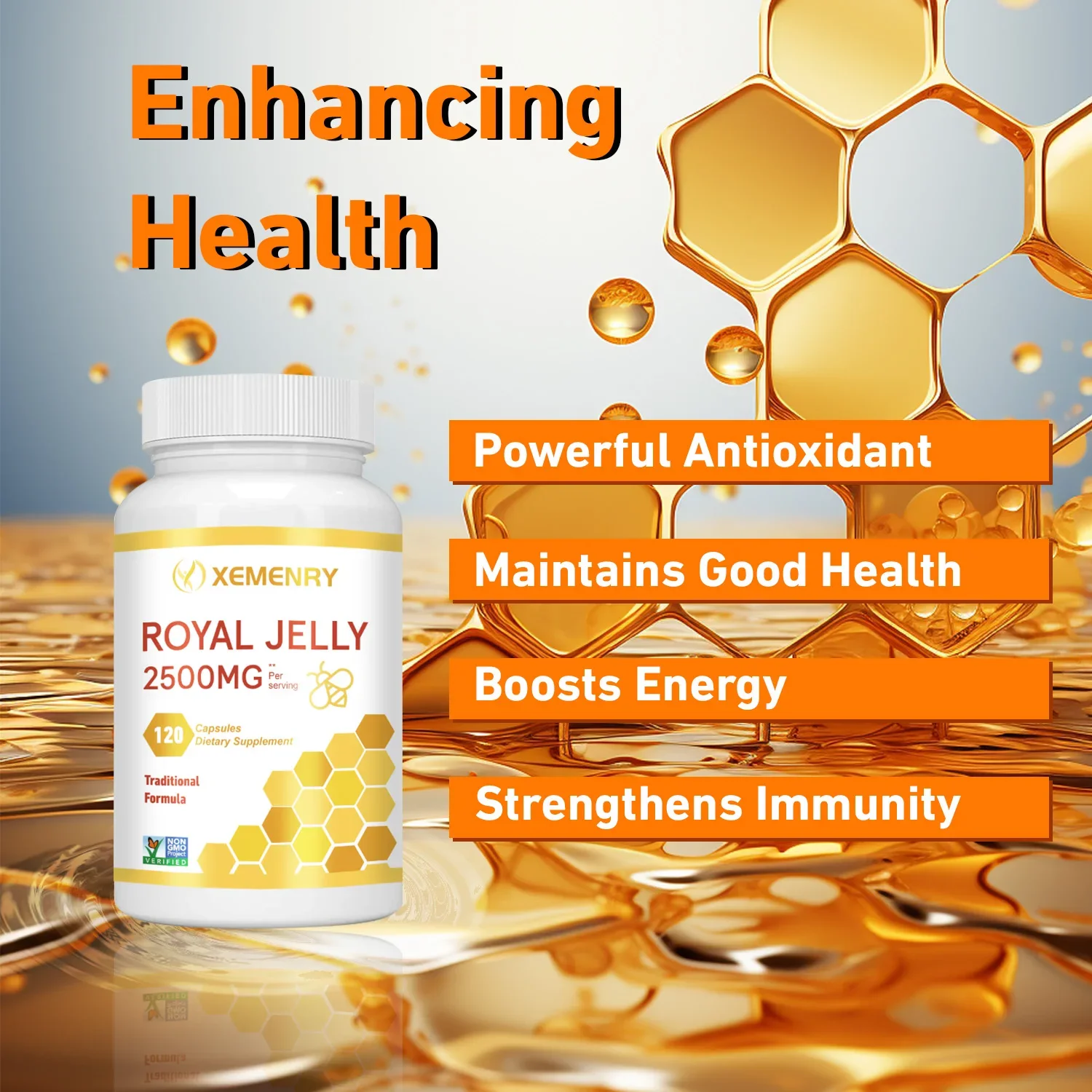 Royal Jelly Capsules - Maintain Energy Levels, Boost The Immune System