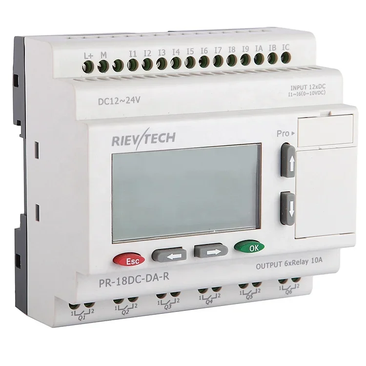 PR-18DC-DA-R Programmable Logic Controller Plc Automation Ladder Logic Controller
