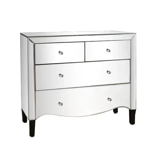 -bedroom mirrored furniture wholesale 2 drawer nightstand mirror bedside table