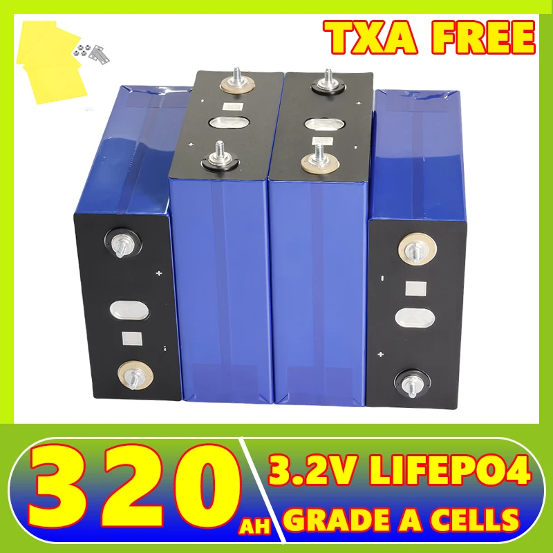 

4 шт. 8 шт. 16 шт. Класс A 3,2 В 320 Ач 340 Ач 280 Ач Lifepo4 Батарея DIY 12 В 24 В 48 В RV EV Лодка Гольф Солнечная энергия Кемпинг беспошлинная