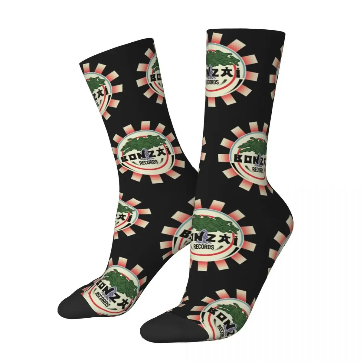 Bonzai War Japan Socks for Women Men Merch All Season BONZAI RECORDS Cotton Crew Socks Non-slip