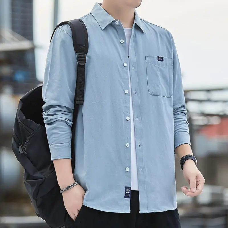 Men's Casual Work Shirt Jacket Spring Summer Construction Site Wear Resistant Dirt Proof Sun Protection Long Sleeve Business ...