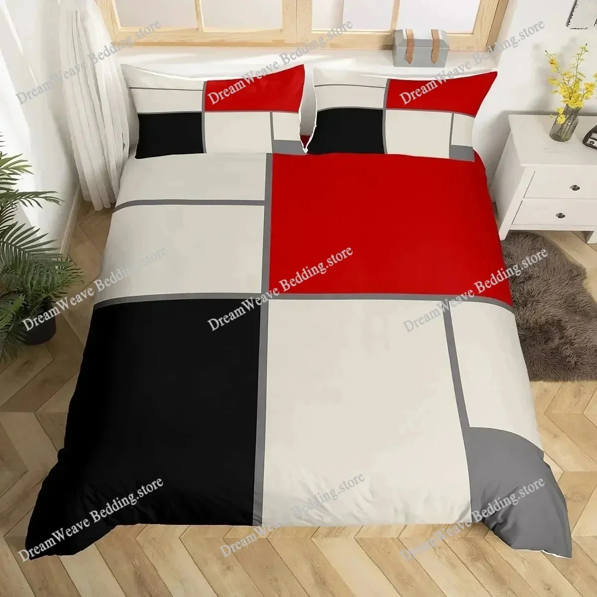Zebra Pattern Duvet Cover Set King Size Abstract Stripe Animal Skin Bedding Set Geometric Lines Modern Polyester Comforter Cover
