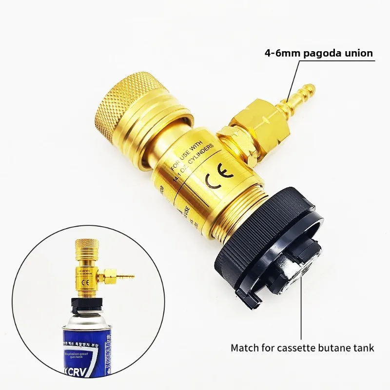 Solid Brass MAPP Gas Regulator Stabilizer Cartridge Adapter for Oxygen Welding Torch