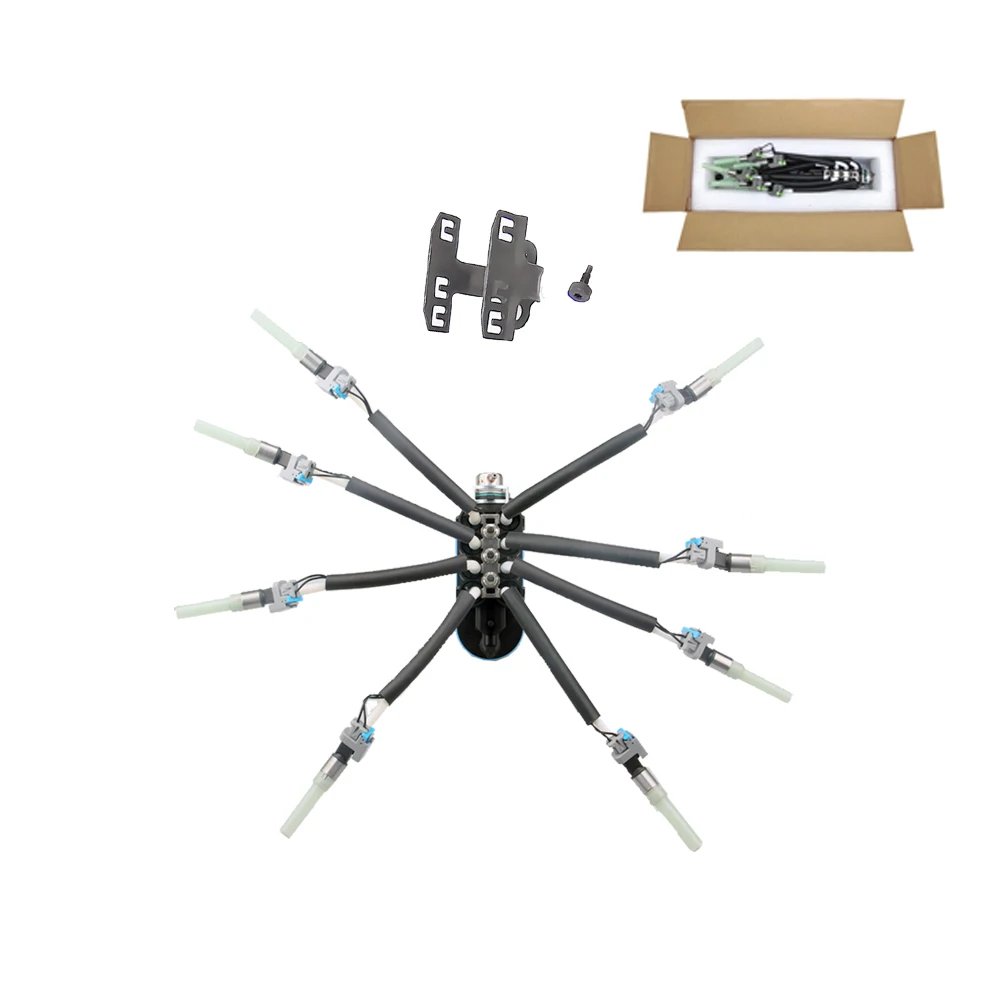 8-Cylinder Fuel Spider Injector With Bracket FJ504 2173029 89060440 93441235 For 5.0L 5.7L V8