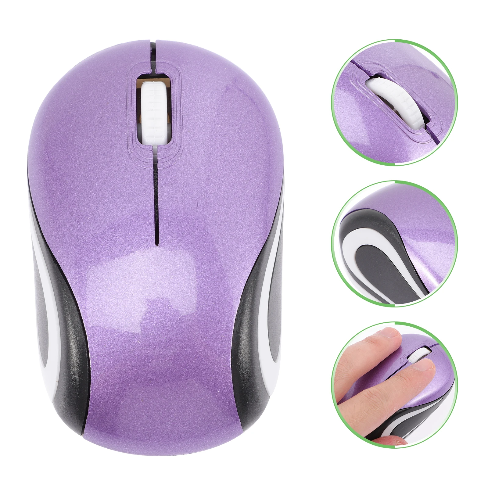 

1pc Ergonomic Wireless Mouse 2.4Ghz Usb Receiver Compact Portable Computer Mouse For Laptop Silent Design Gaming Office Cordless