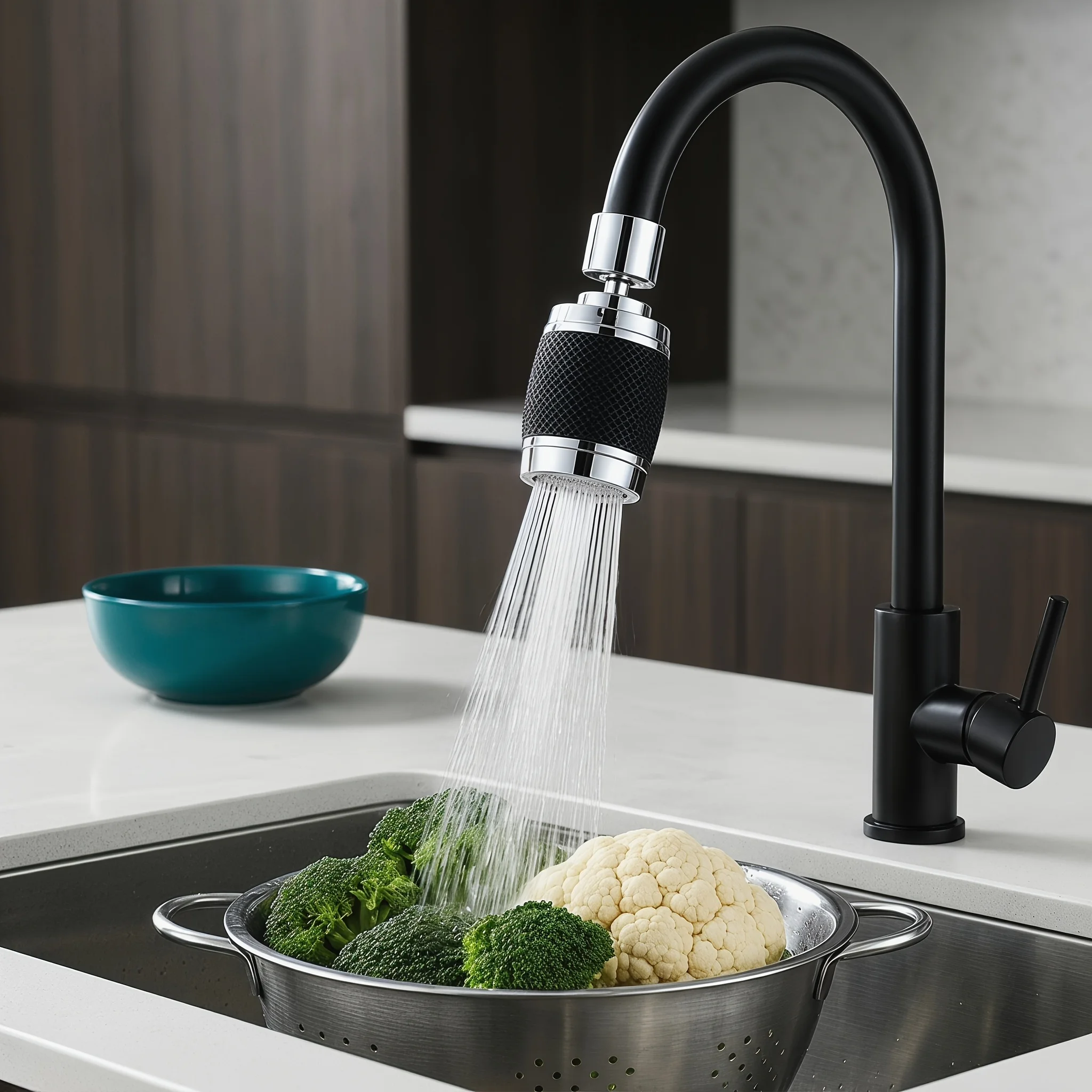 360° Rotating Filter Pressurized Universal Faucet 3 Modes Splash-proof Water-saving Kitchen Supplies