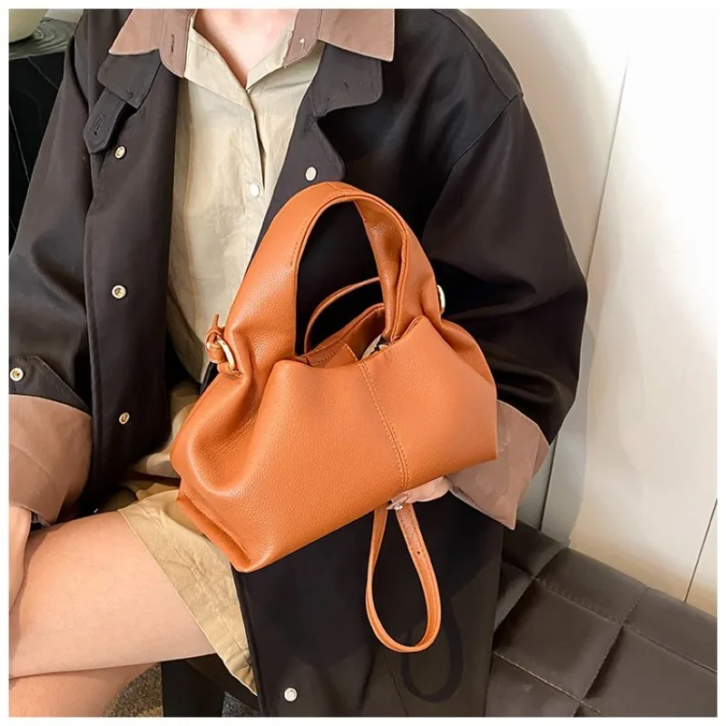 Mini Crescent Crossbody Bag, Compact & Stylish with Suede Fi