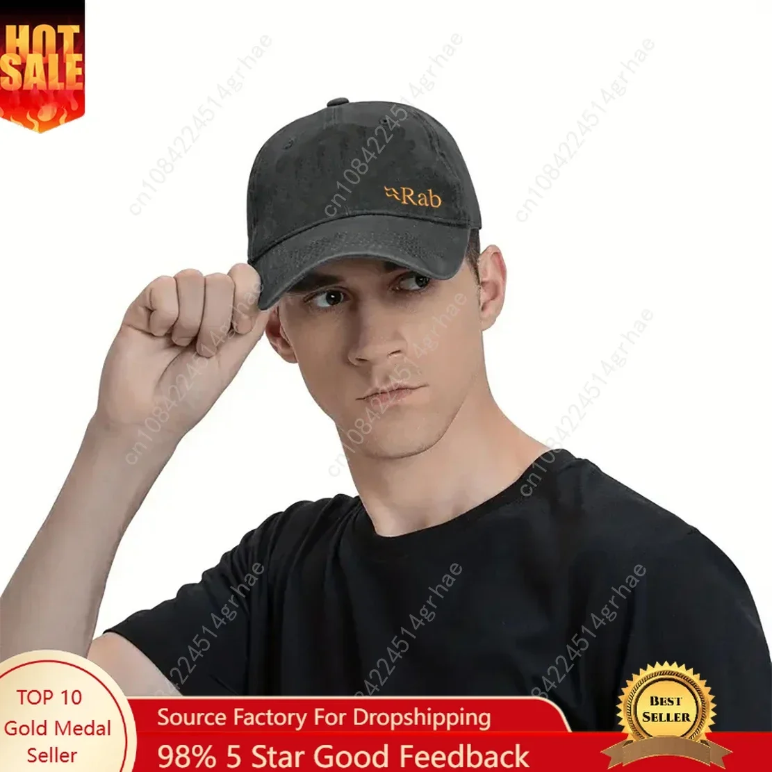 

1pc "r.a.b" embroidered Baseball Cap - Fashionable Hard Top Sports Hat for Golf and Outdoor Activities