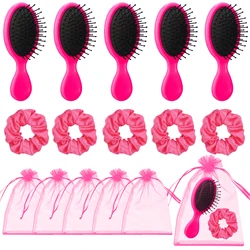 15Pcs Spa Party Favors Makeup Sleepover Lets Go Party Supplies Accessory Includes 5 Small Hairbrush 5 Scrunchies 5 Organza Bag