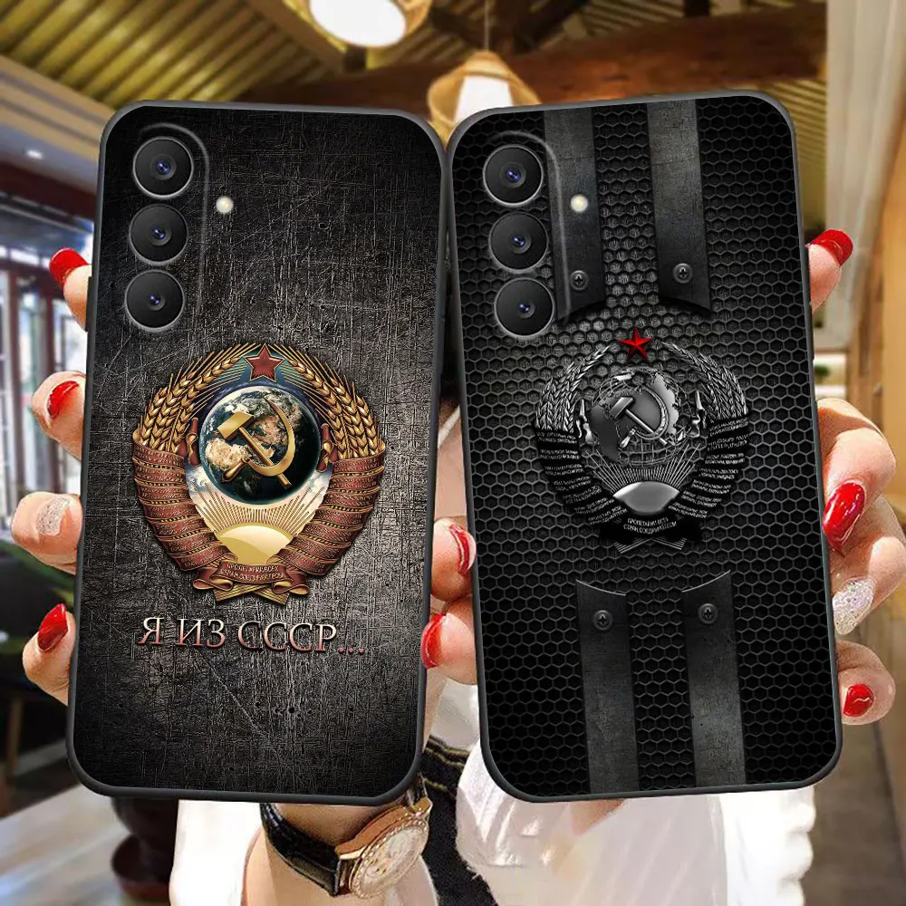 Phone Case For Samsung Galaxy S26 S25 S24 S23 S22 S21 S20 FE S10 Ultra Plus TPU Shell Funda Cover The Soviet Union Emblem CCCP