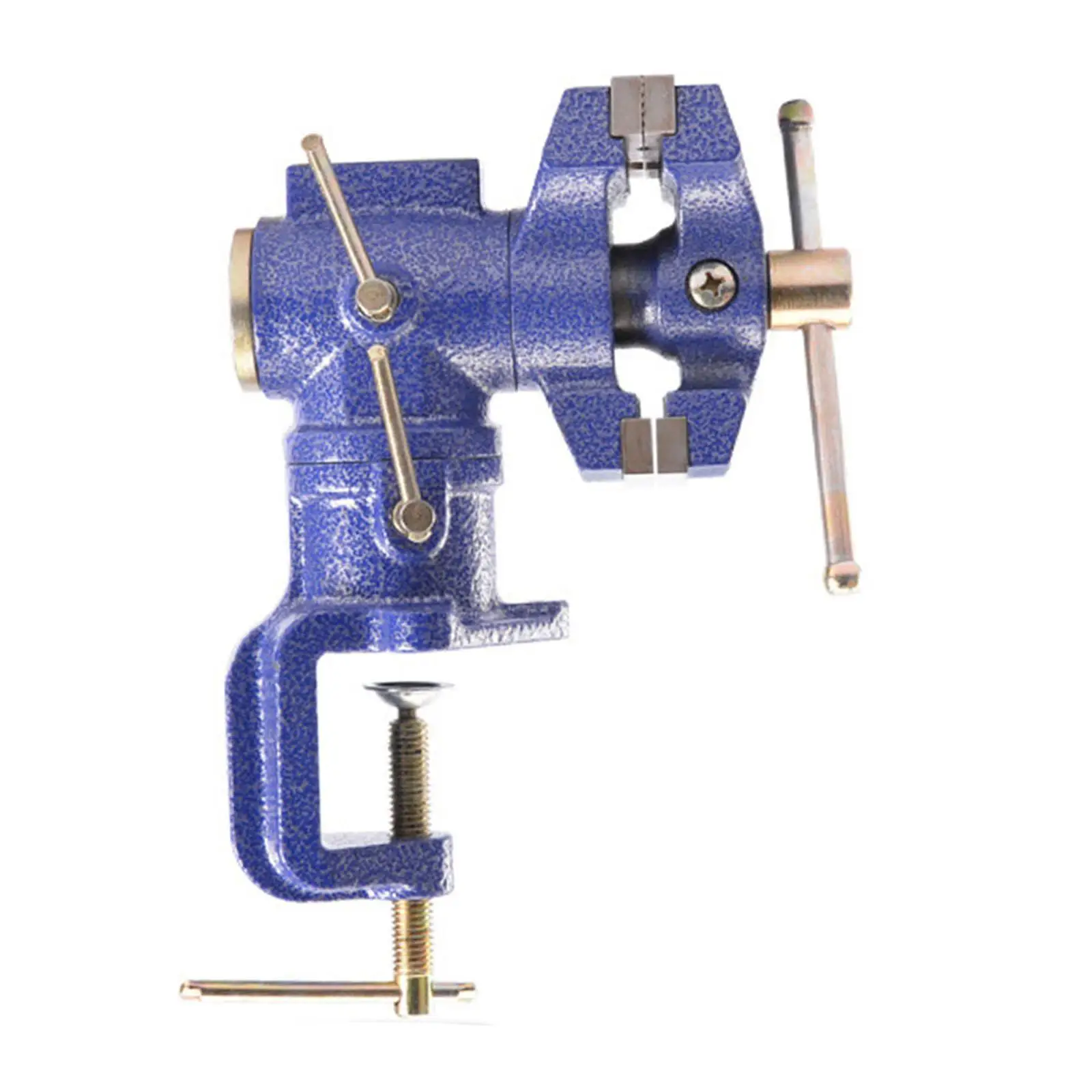 Bench Vise Movable Double Purpose Vise 360° Swivel Base Work Rack for Cutting Conduit Woodworking Workbench Metalworking Sawing