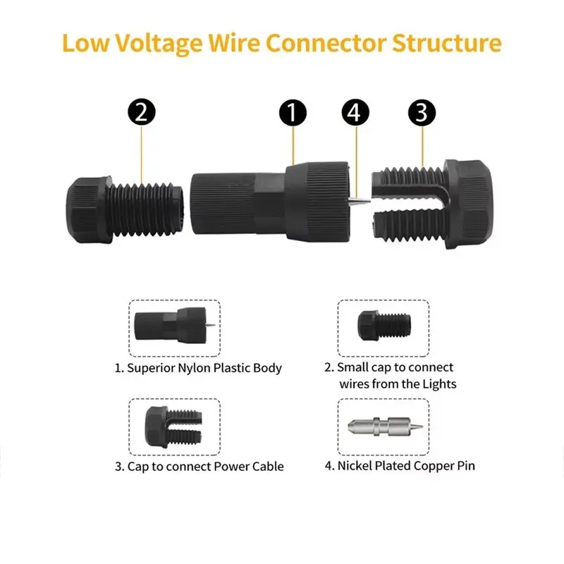 AT51-Industrial Waterproof Insulation Piercing Terminal Quick Connect/Disconnect Plug For Solar LED Home Electrical Applications