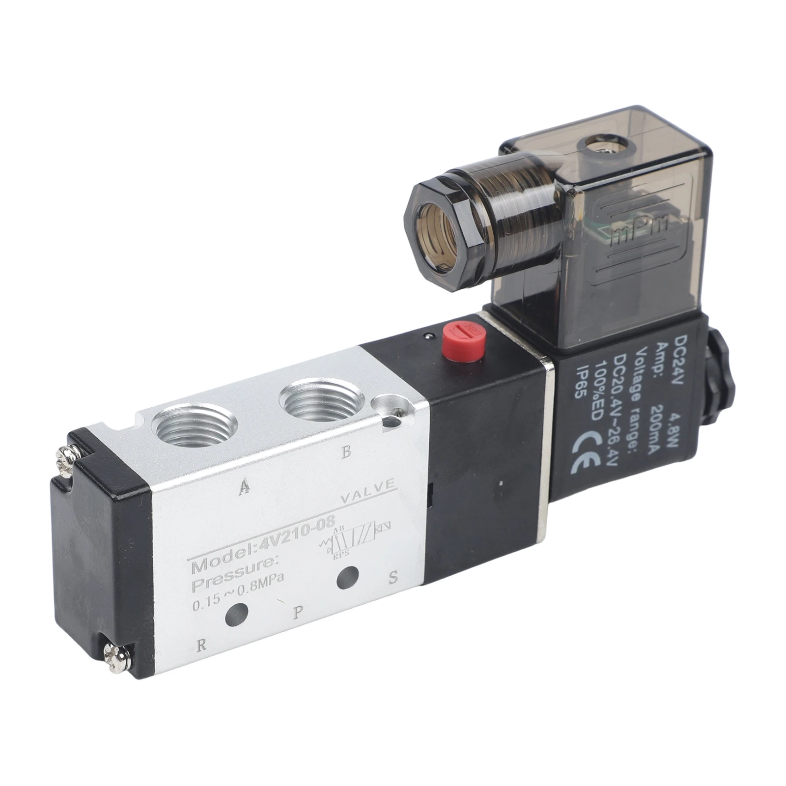 Solenoid Valve 4V210-08 For Pilot Operated Type for DC24V Pneumatic Directional Control Applications in Automation Systems