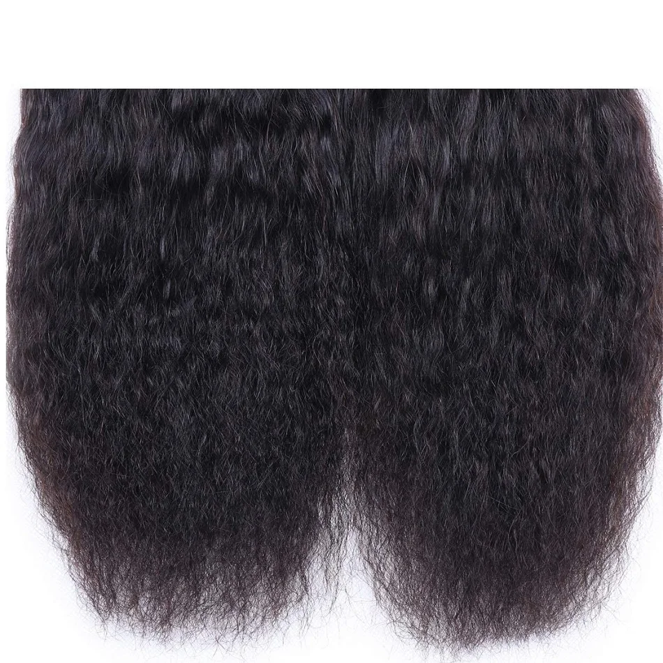 Pacotes retos Kinky brasileiros do cabelo para mulheres, extensões 100% do cabelo humano, cor da natureza, pacotes grossos