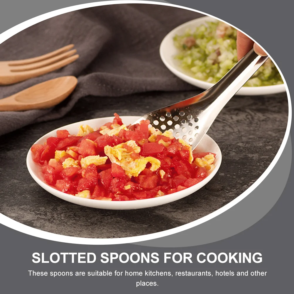 

6Pcs Caviar Slotted Spoons Stainless Steel Kitchen Gadgets Ergonomic Design Safe Reliable Caviar Spoons