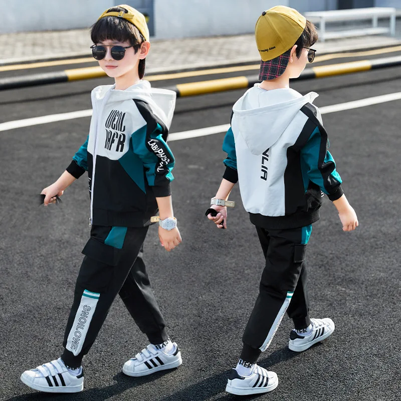 Spring Summer Autumn Boys Clothing Set Children Clothing Suits For Boys Clothes Kids Sport Tracksuit Sweatshirt and Pants 4-12T