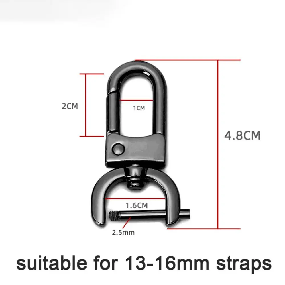 16/20/25mm Metal Removable Hook Trigger Clip Belt Buckle Hook Easy Repair Leather Craft Bag Belt Screw Carabiner