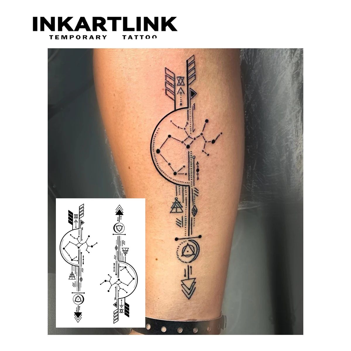 Minimalist Art temporary tattoo sticker, waterproof magic tattoo, lasts to 15 days fake tattoo, semi permanent tattoo