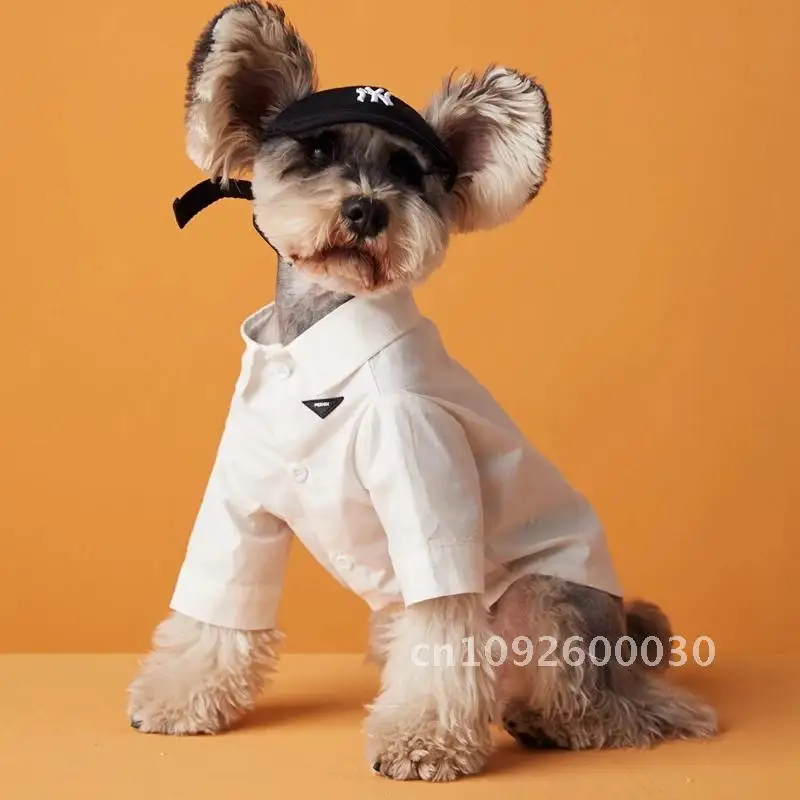 For Luxury Clothes For Dog Fashion Dog White Shirt Pet Clothing Clothes Coat XS~2XL Chihuahua Yorkies Dogs Bulldogs Medium Small