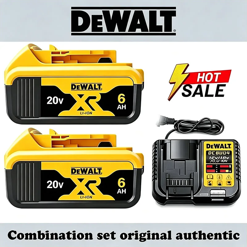 Оригинальный аккумулятор DeWALT 20В/60В 6Ач 9Ач MAX FlexVolt для электроинструментов DCB606 DCB205 DCB206 DCB209 DCB182 с зарядным устройством