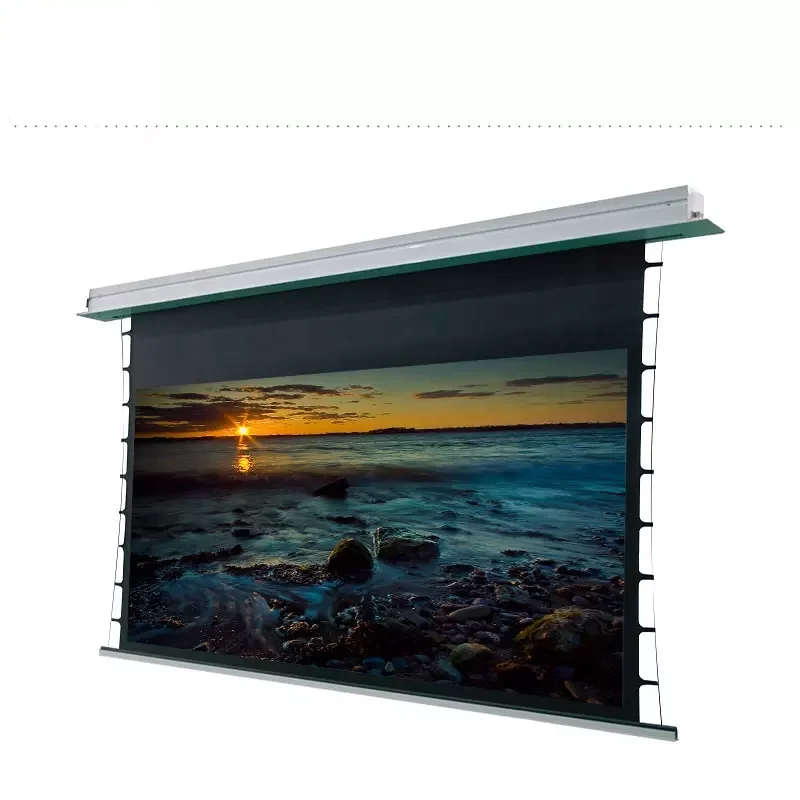 Courtyard main electric outdoor electric 2 direction 120 inch waterproof label tension projector screen front projection