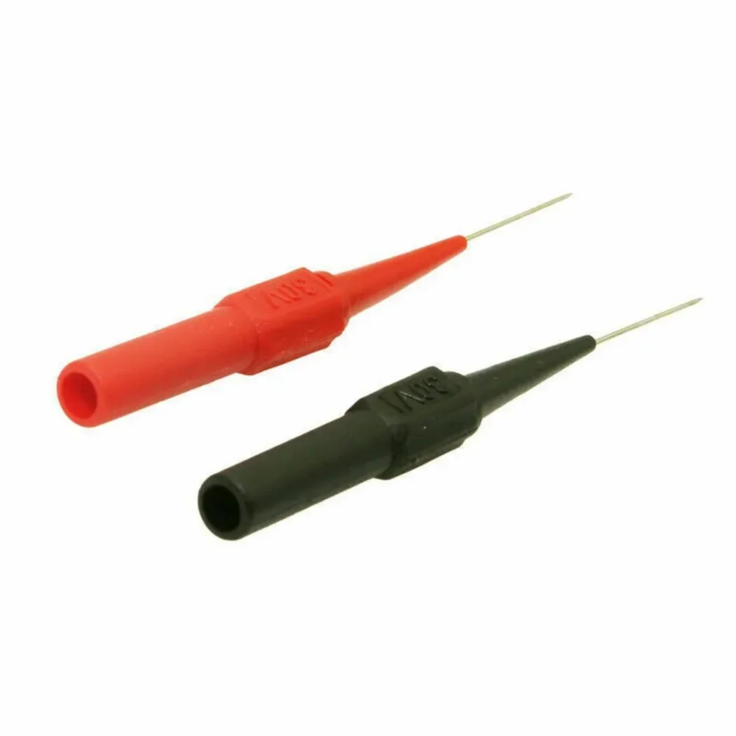 Sondas de teste multímetro não destrutivo, agulha perfurante de isolamento, vermelho, preto, 30V, plugue banana, 2 pcs, 10 pcs