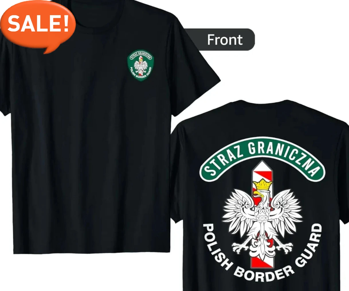 Polish Border Guard Patrol SG Straz Graniczna Military T-Shirt Short Sleeve Casual 100% Cotton Shirt