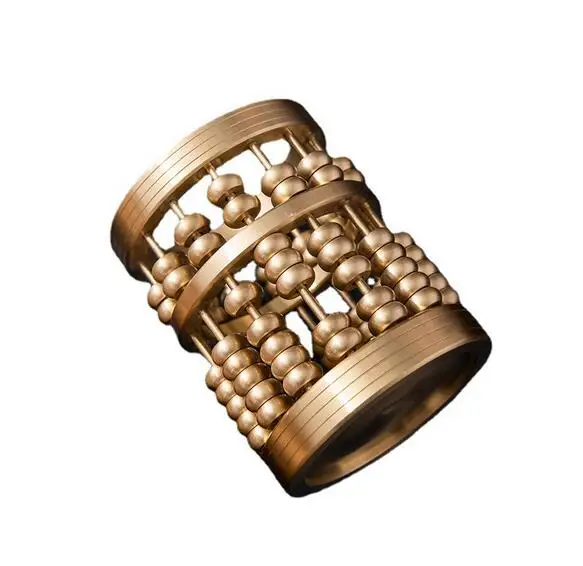 Pure copper abacus pen holder, wealth attracting copper pen holder, new Chinese style business gift, office copper jewelry, copp