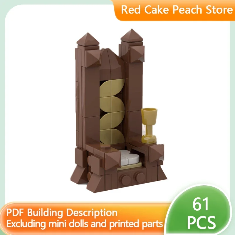 Medieval Street View Model MOC Building Bricks Viking King Throne Modular Technology Gifts Holiday Assemble Children Toys Suit