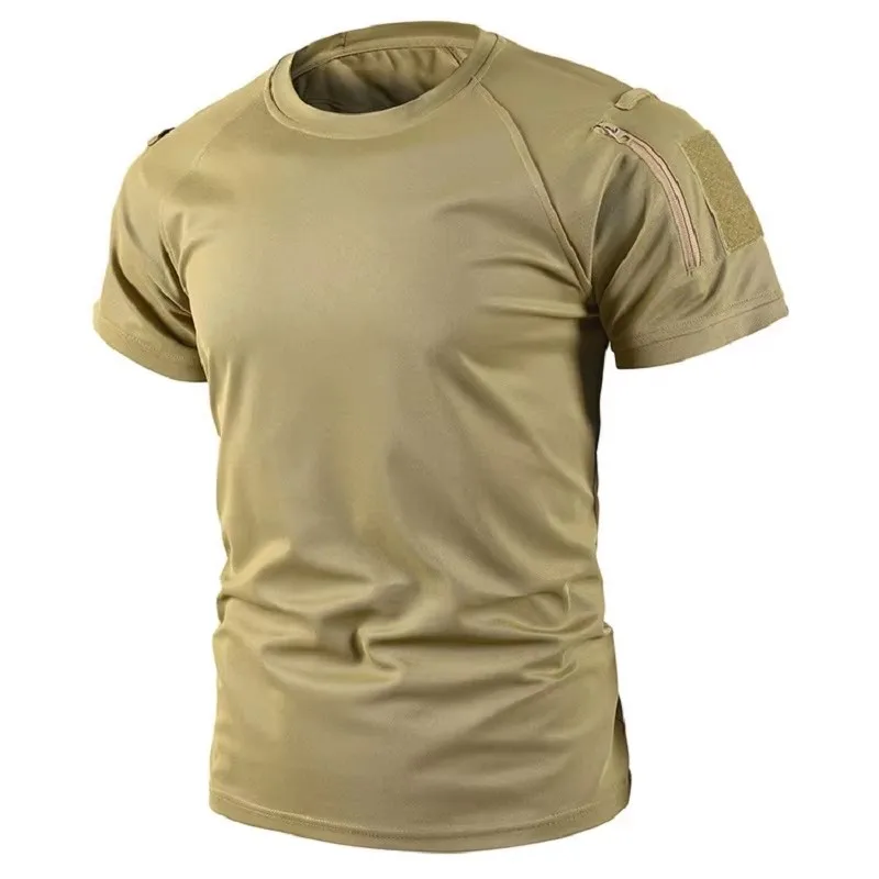Men's Summer T-shirt  O-Neck Tees Pullover Breathable Camping Trekking Hiking Climbing Quick Dry Casual Cargo Trainning Shirts
