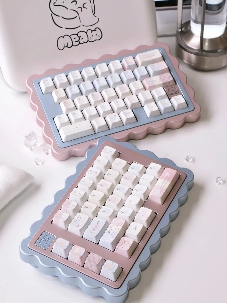 Soda Cracker Split Mechanical Keyboard Aluminum Kit Wireless RGB Gasket HotSwap Custom Ergonomic Office Gaming Keyboard Pre-sale