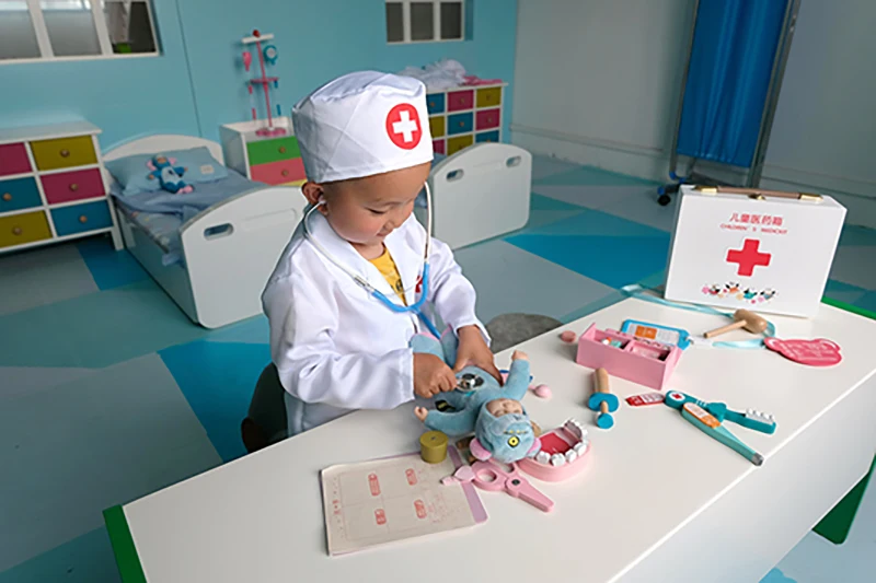 놀이공원 실내외 어린이 놀이터 나무 병원 테마 키즈 역할놀이집