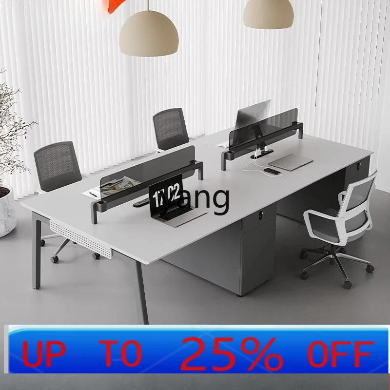 

LTT station 4 people 6 people screen office furniture staff desk