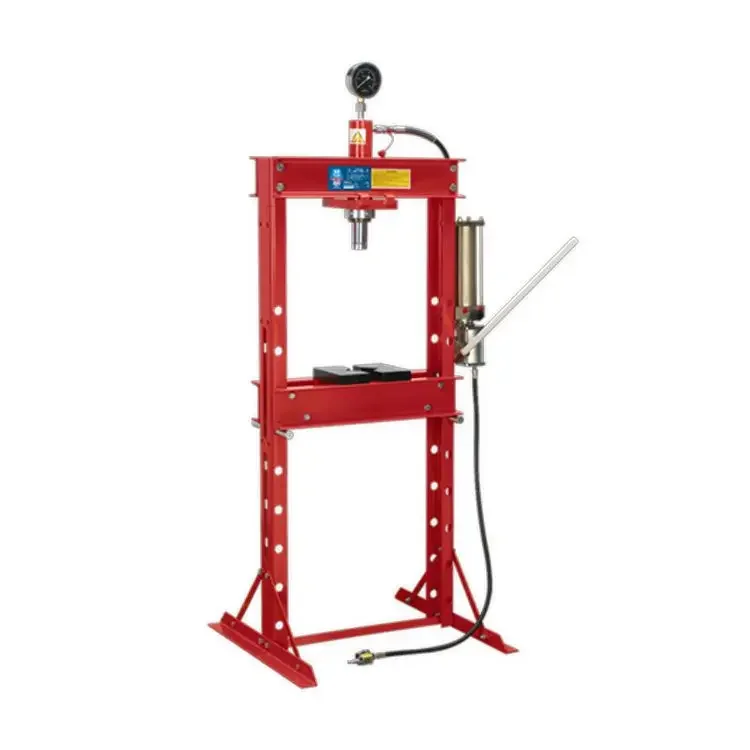 50T Hydraulic Air Shop Press Gauge Adjustable Dish Pressure Bearing Jack Industrial 970mm Easy Operation Steel Vehicle Equipment